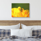 Toile enrobée de fleurs jaunes (Insitu(Chambre))