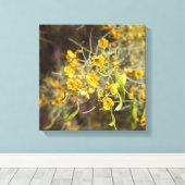 Toile enrobée de Fleurs Jaunes (Insitu (Plancher de Bois))