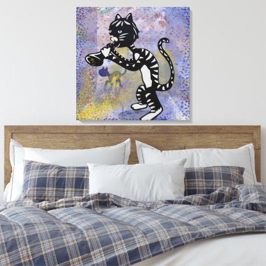 Toile enrobée de jazz Kitty Imprimer (Insitu(Chambre))