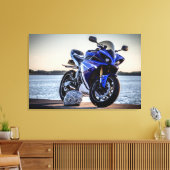 Toile enrobée de moto Yamaha R1 (Insitu(Salon))