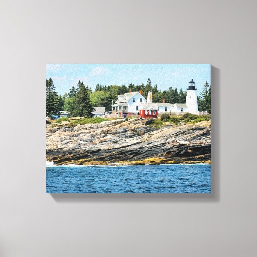 Toile enrobée de Pemaquied Point Lighthouse Maine (Recto)