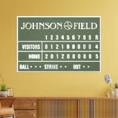Toile enrobée de tableau de baseball de 60 po x 40 (Insitu(Salon))
