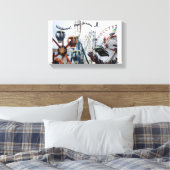 Toile enrobée de texte de la jetée de rivage/du bo (Insitu(Chambre))