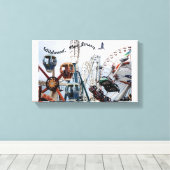 Toile enrobée de texte de la jetée de rivage/du bo (Insitu (Plancher de Bois))