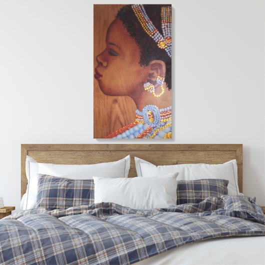 Toile enrobée d'une mariée africaine (Insitu(Chambre))