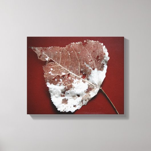 Toile enrobée feuille d'automne (Recto)