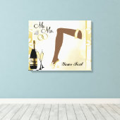 Toile enrobée mariage/Anniversaire (Insitu (Plancher de Bois))