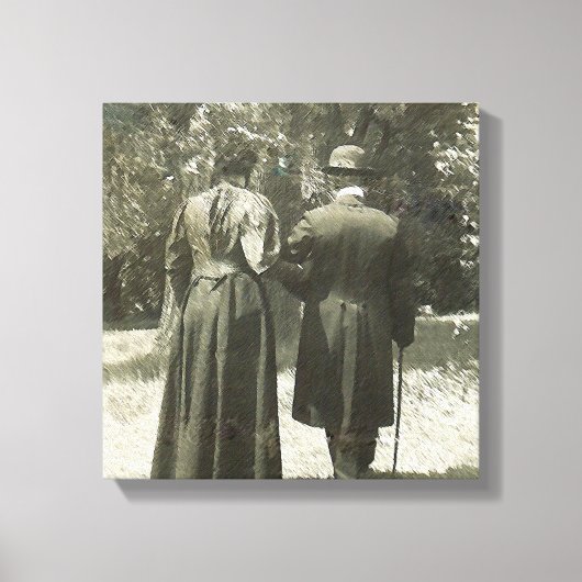 Toile enroulée de la promenade de l'après-midi (Recto)