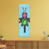 Toile enroulée, peinture de fille libellule mignon (Insitu(Salon))