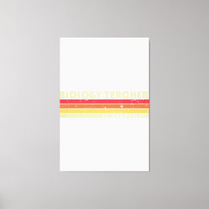 Toile ENSEIGNANT EN BIOLOGIE Funny Titre du travail Prof