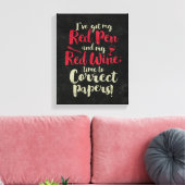 Toile Enseignant Rouge Stylo Rouge Vin (Insitu(Salon))