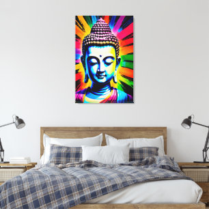 Toile Enseigne au néon Bouddha