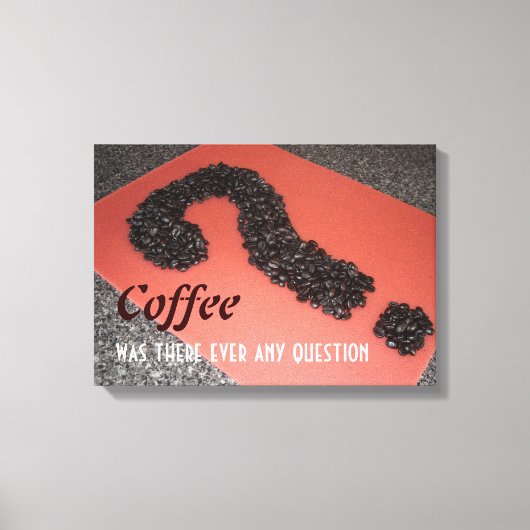 Toile Enseigne de café avec grains de café (Recto)