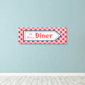 Toile Enseigne de diner rétro Art (Insitu (Plancher de Bois))