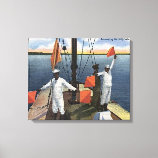 Toile Enseignement des recrues Semaphore Signal - US Nav (Recto)