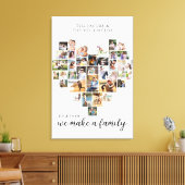 Toile Ensemble Coeur Familial Formé 36 Photo Collage (Insitu(Salon))