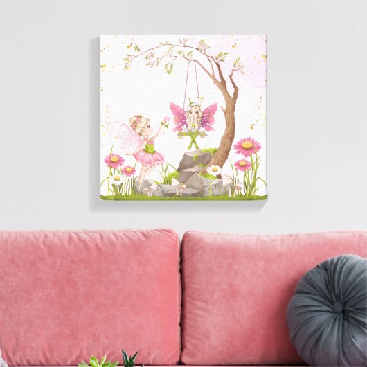 Toile Ensemble de décors de pépinière de fées 3 (Insitu(Salon))