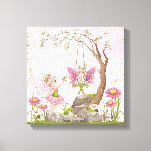 Toile Ensemble de décors de pépinière de fées 3 (Recto)