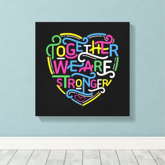 Toile Ensemble, Nous Sommes Plus Forts (Insitu (Plancher de Bois))