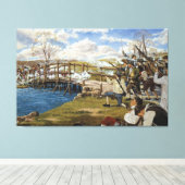 Toile Entendu "Tour du monde" par Domenick D'Andrea (Insitu (Plancher de Bois))