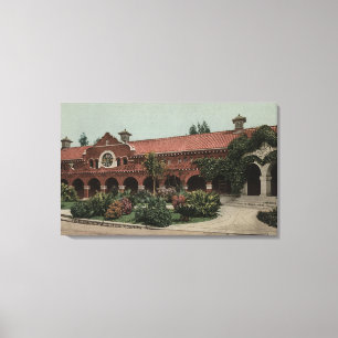 Toile Entrée à la bibliothèque publique souriante