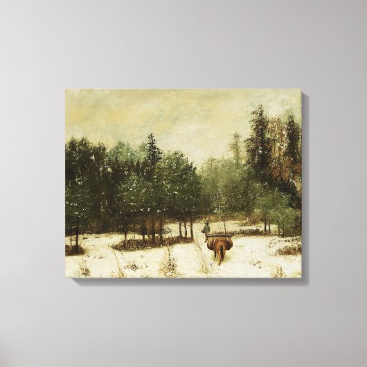 Toile Entrée de la forêt en hiver (Recto)
