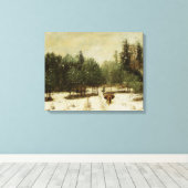 Toile Entrée de la forêt en hiver (Insitu (Plancher de Bois))