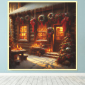 Toile Entrée de Noël festive (Insitu (Plancher de Bois))