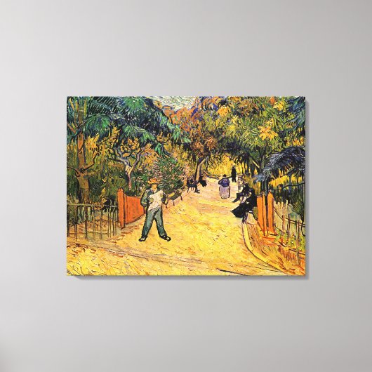 Toile Entrée du Parc Public par Vincent van Gogh (Recto)