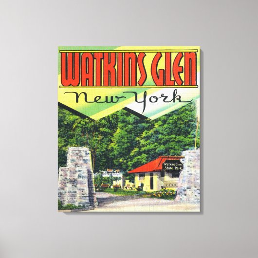 Toile Entrée principale Vue sur Watkins Glen State Park (Recto)