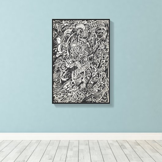 Toile Entrez, Microdot Man Canvas Print (Insitu (Plancher de Bois))