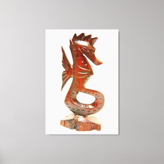 toile enveloppée à cheval en bois sculpté (Recto)