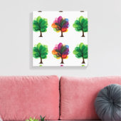 Toile Enveloppée Arbres Abstraits (Insitu(Salon))