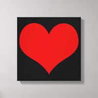 Toile Enveloppée au coeur rouge