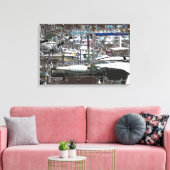 Toile enveloppée avec image abstraite Marina (Insitu(Salon))