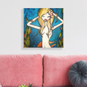 Toile enveloppée "Beaucoup d'eau", 12"x12" (Insitu(Salon))