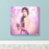 Toile enveloppée -belle femme Imaginaire (Insitu (Plancher de Bois))