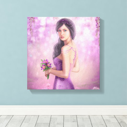 Toile enveloppée -belle femme Imaginaire (Insitu (Plancher de Bois))