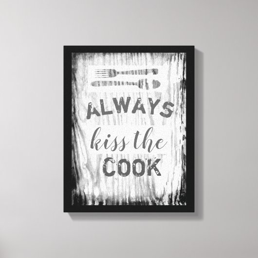 toile enveloppée cuisine mur art mignon citation (Recto)