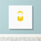 Toile enveloppée de barbe jaune (Insitu (Plancher de Bois))