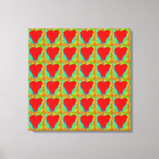 toile enveloppée de coeurs rouges (Recto)