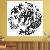 Toile enveloppée de dragon noir (Insitu(Salon))