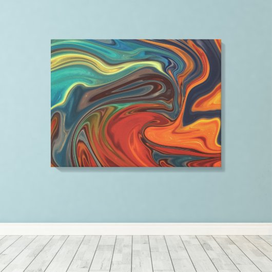 toile enveloppée de feu et de glace (Insitu (Plancher de Bois))