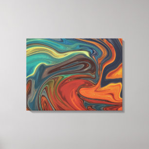 toile enveloppée de feu et de glace