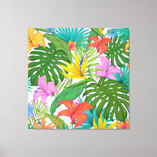 toile enveloppée de fleurs tropicales
