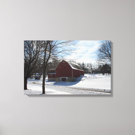 Toile enveloppée de la grange d'hiver (Recto)
