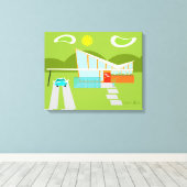 Toile Enveloppée de la maison de Palm Springs (Insitu (Plancher de Bois))