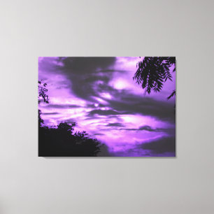 Toile Enveloppée De Lever De Soleil Violet