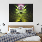 Toile enveloppée de magie fractale de libellule (Insitu(Chambre))