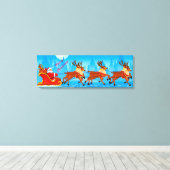 Toile enveloppée de Noël/Santa Claus et Sleigh (Insitu (Plancher de Bois))